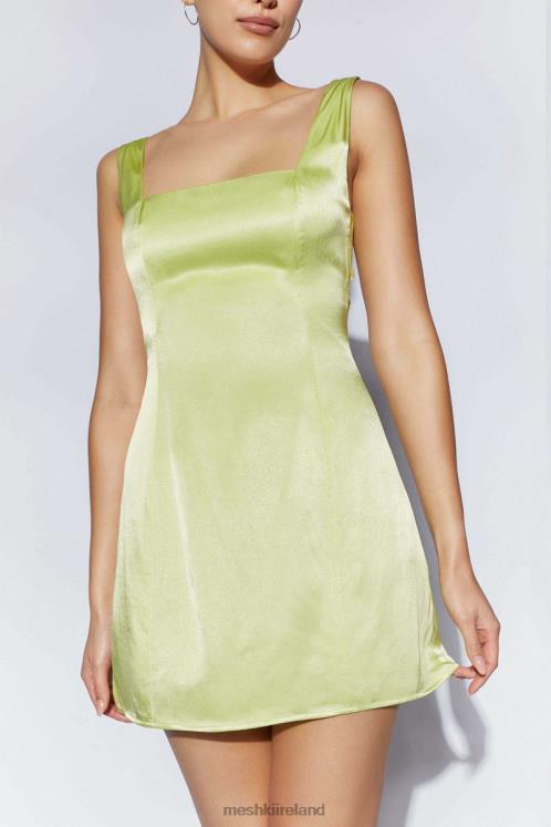 Meshki Carina Tie Back Mini Slip Dress Clothing Pistachio Green 6DX22723