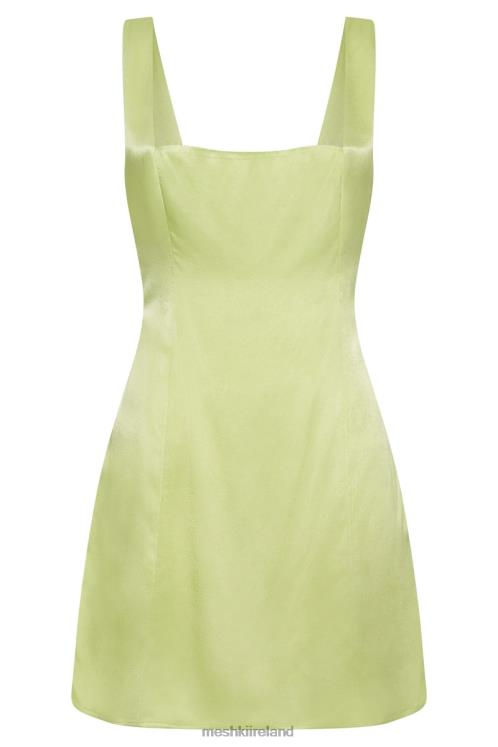 Meshki Carina Tie Back Mini Slip Dress Clothing Pistachio Green 6DX22723