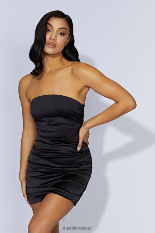 Meshki Corinne Ruched Mini Dress Clothing Black 6DX22628