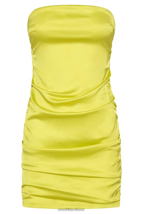 Meshki Corinne Ruched Mini Dress Clothing Fresh Green 6DX22615