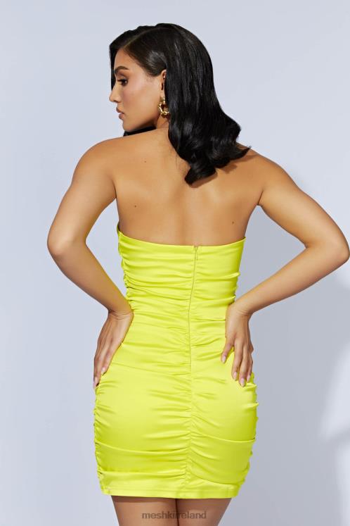 Meshki Corinne Ruched Mini Dress Clothing Fresh Green 6DX22615