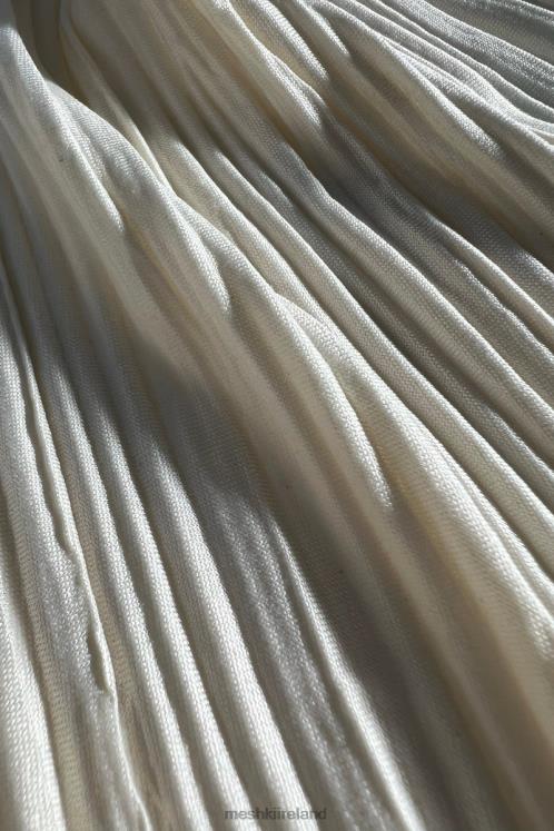 Meshki Darya Pleated Mini Halter Dress Clothing Wheat 6DX22665