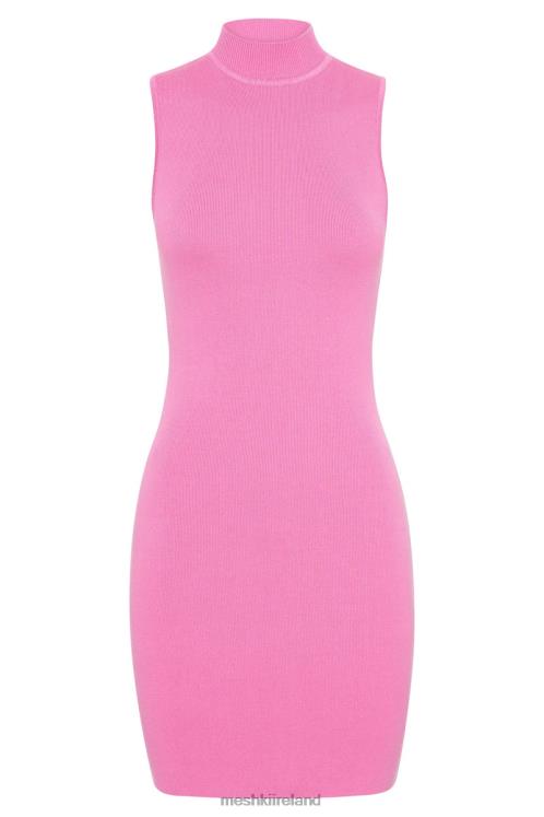 Meshki Delia Sleeveless Knit Mini Dress Clothing Bubblegum Pink 6DX22592