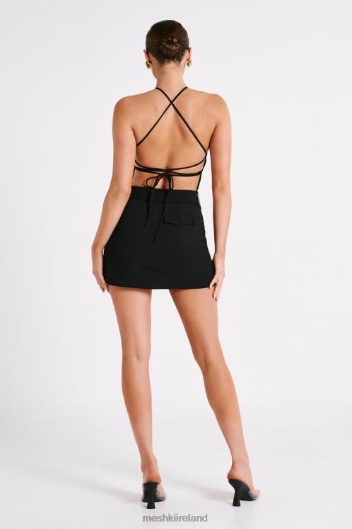 Meshki Diana Suiting Mini Dress Clothing Black 6DX2270