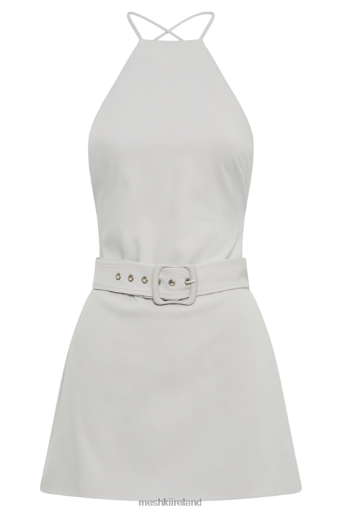 Meshki Diana Suiting Mini Dress Clothing Ice Grey 6DX2273