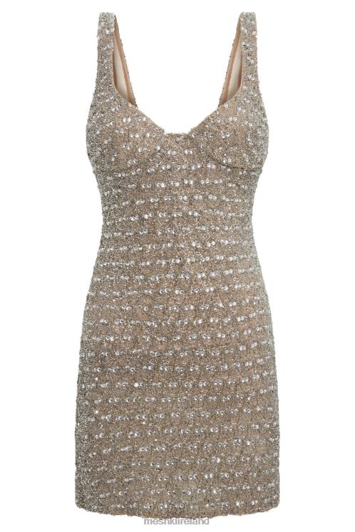Meshki Elianna Embellished Mini Dress Clothing Silver 6DX22474