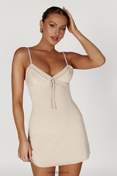 Meshki Ellis Pointelle Knit Mini Dress Clothing Bone 6DX22282