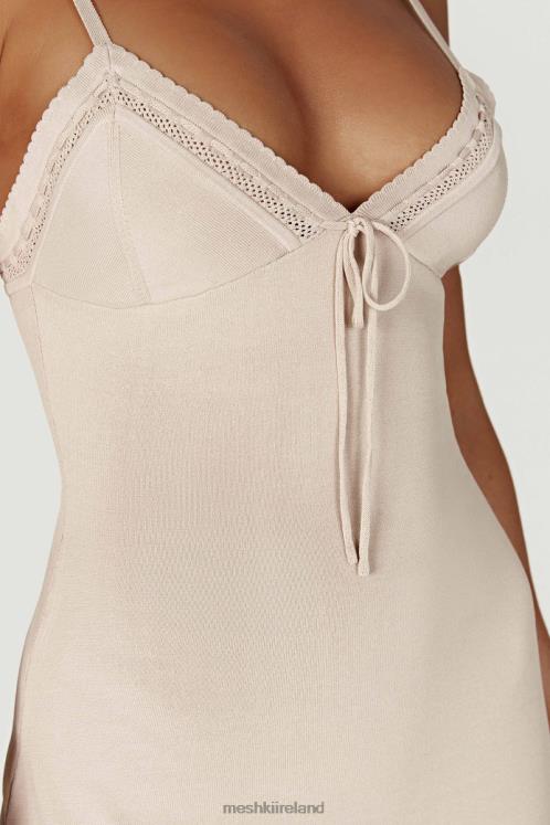 Meshki Ellis Pointelle Knit Mini Dress Clothing Bone 6DX22282