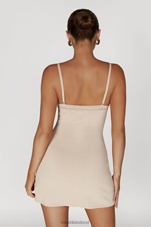 Meshki Ellis Pointelle Knit Mini Dress Clothing Bone 6DX22282