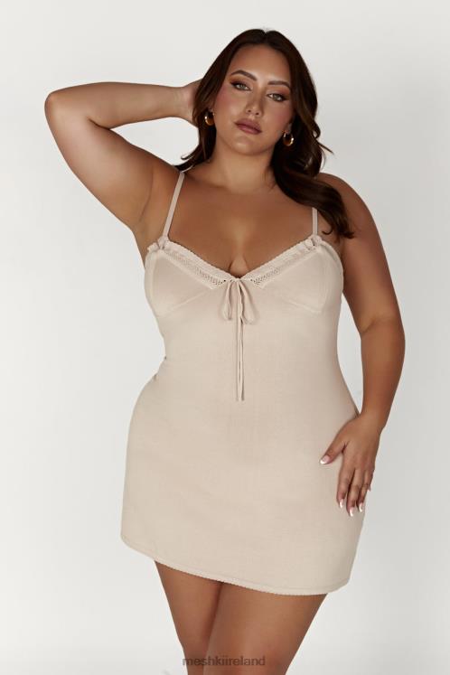 Meshki Ellis Pointelle Knit Mini Dress Clothing Bone 6DX22282