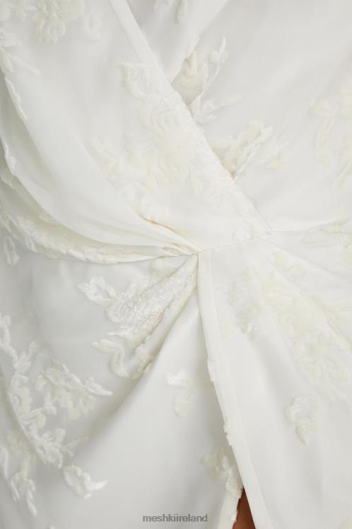 Meshki Emory Burnout Velvet Dress Clothing White 6DX22270