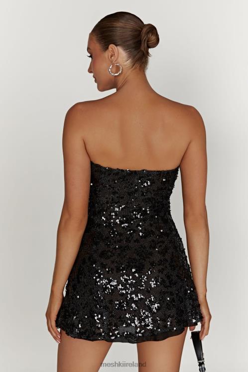 Meshki Everleigh Strapless Sequin Mini Dress Clothing Black 6DX22221