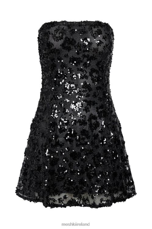Meshki Everleigh Strapless Sequin Mini Dress Clothing Black 6DX22221