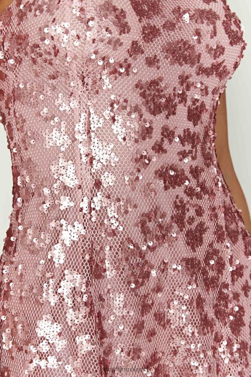 Meshki Everleigh Strapless Sequin Mini Dress Clothing Blush Pink 6DX22557
