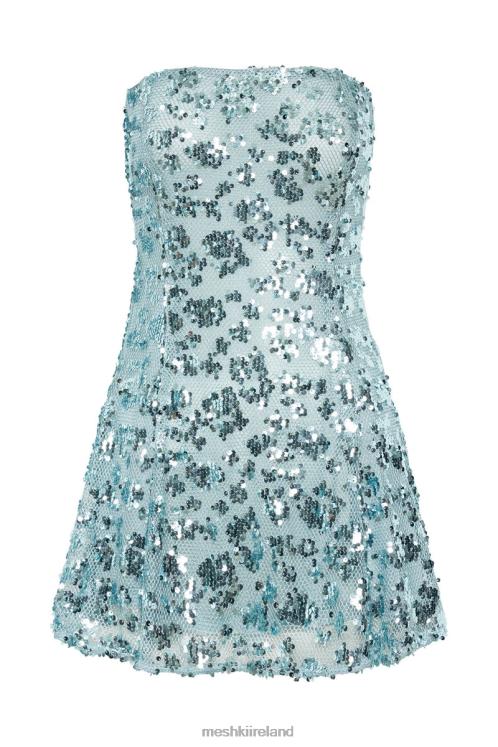 Meshki Everleigh Strapless Sequin Mini Dress Clothing Powder Blue 6DX22278