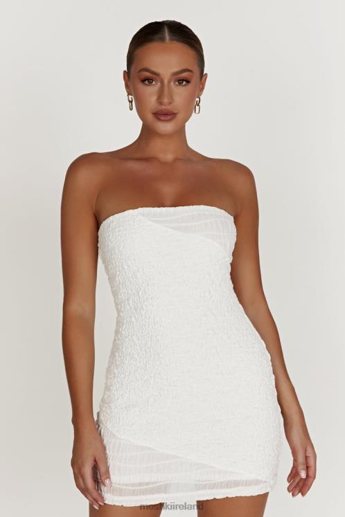 Meshki Gemina Textured Strapless Mini Dress Clothing White 6DX22505