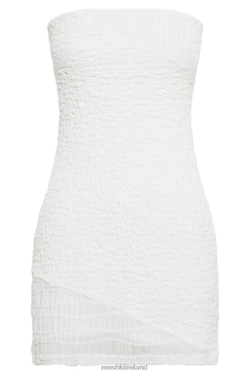 Meshki Gemina Textured Strapless Mini Dress Clothing White 6DX22505