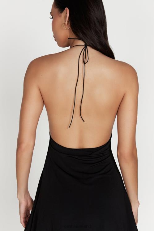 Meshki Kehlani Halter Mini Dress Clothing Black 6DX22610
