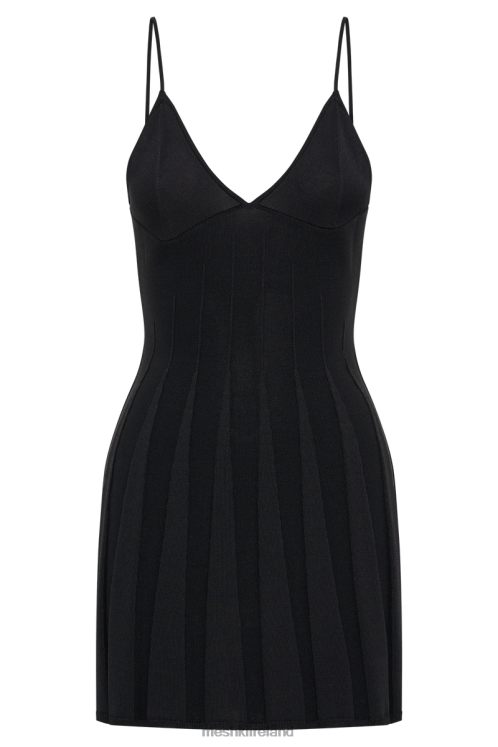 Meshki Kendra Rib Knit Mini Dress Clothing Black 6DX2277