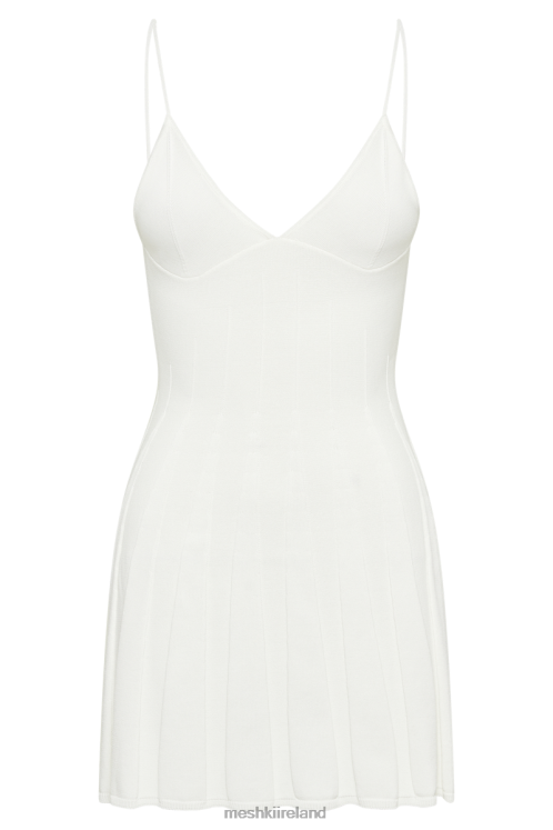 Meshki Kendra Rib Knit Mini Dress Clothing White 6DX2269