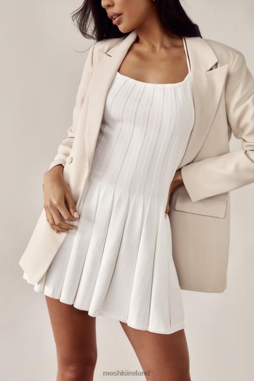 Meshki Koa Halter Neck Knit Mini Dress Clothing White 6DX22524