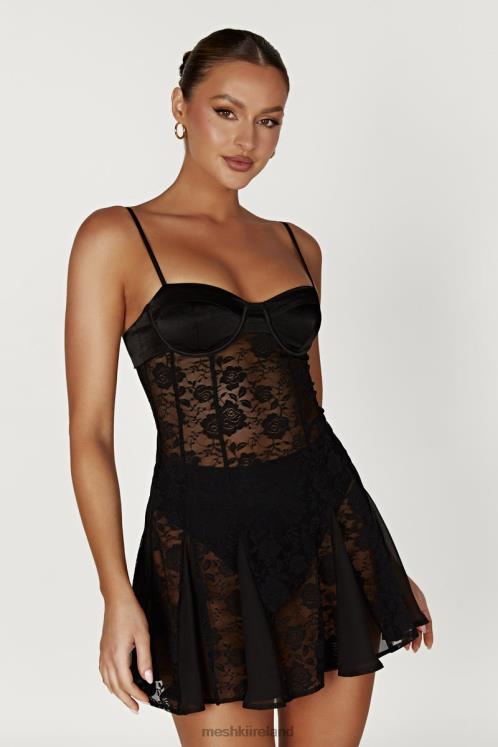 Meshki Lolita Lace Mini Dress Clothing Black 6DX22411