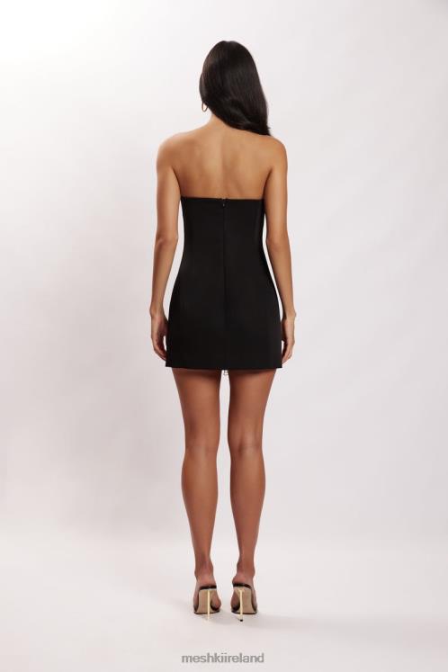 Meshki Maci Crepe Mini Dress Clothing Black 6DX22160