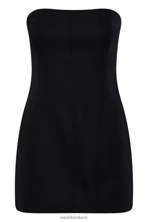 Meshki Maci Crepe Mini Dress Clothing Black 6DX22160