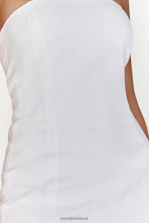 Meshki Maci Linen Mini Dress Clothing White 6DX22619