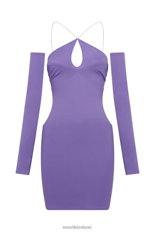 Meshki Maddy Mini Triangle Cut Out Dress Clothing Purple 6DX22716