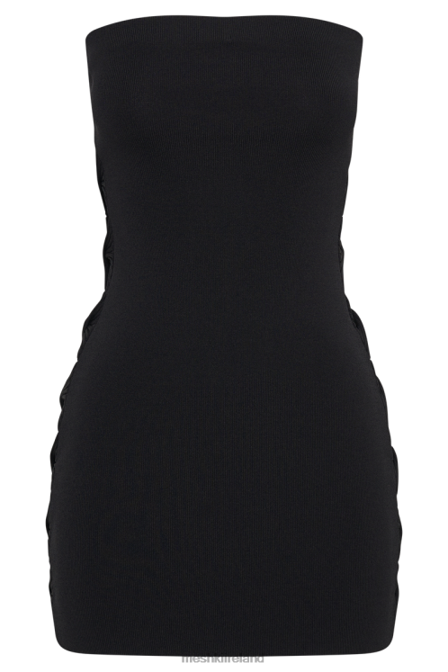 Meshki Maisy Strapless Knit Twist Mini Dress Clothing Black 6DX2262