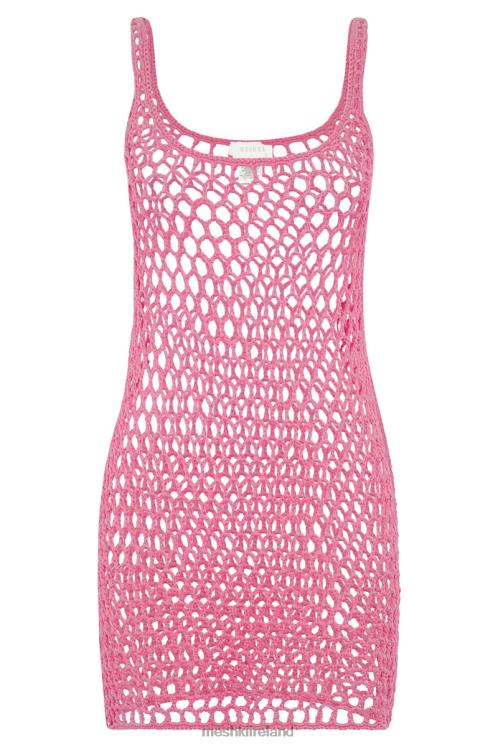 Meshki Maris Crochet Mini Dress Clothing Pink 6DX22733