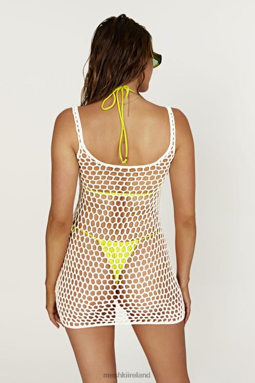 Meshki Maris Crochet Mini Dress Clothing White 6DX22736