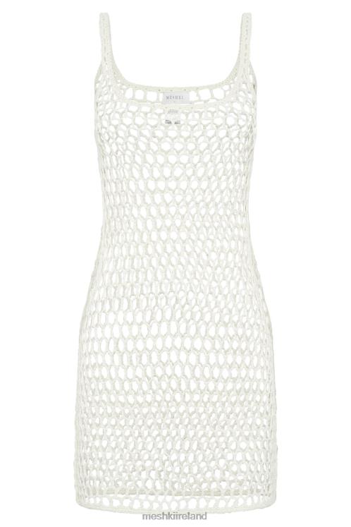 Meshki Maris Crochet Mini Dress Clothing White 6DX22736