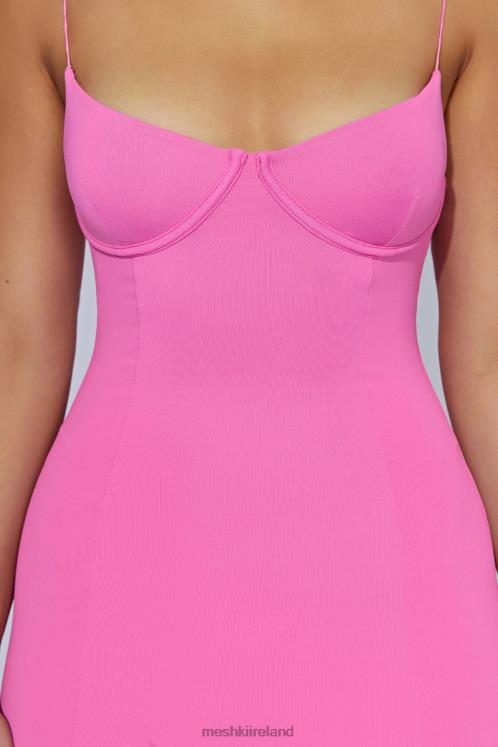 Meshki Misty Contour Mini Dress Clothing Bubblegum Pink 6DX22281