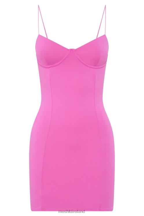 Meshki Misty Contour Mini Dress Clothing Bubblegum Pink 6DX22281