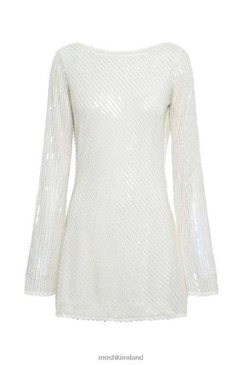 Meshki Nala Sequin Mini Dress Clothing White 6DX22123