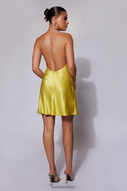 Meshki Porter Mini Slip Dress Clothing Chartreuse 6DX22673