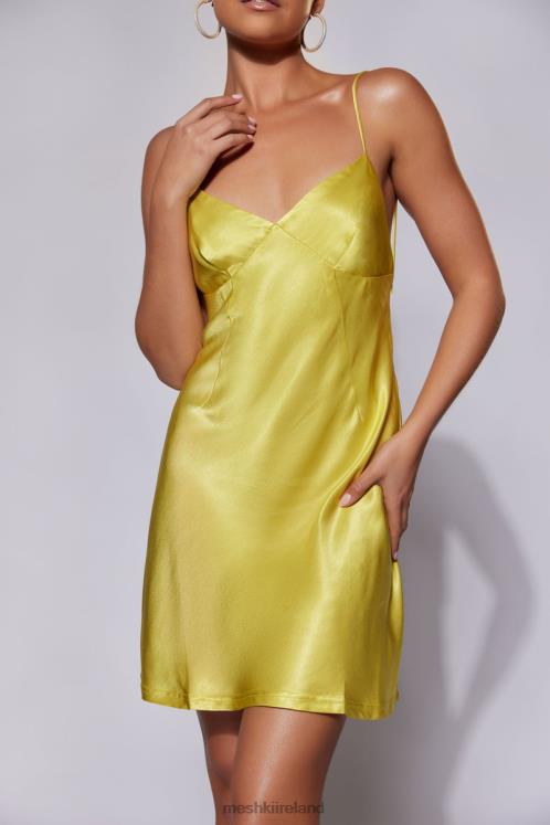 Meshki Porter Mini Slip Dress Clothing Chartreuse 6DX22673