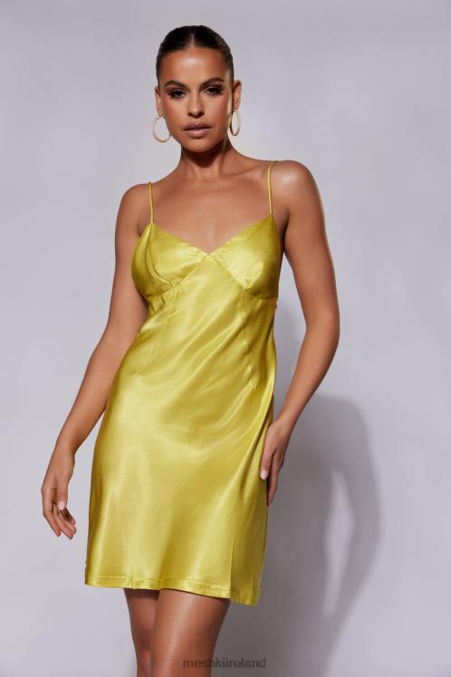 Meshki Porter Mini Slip Dress Clothing Chartreuse 6DX22673