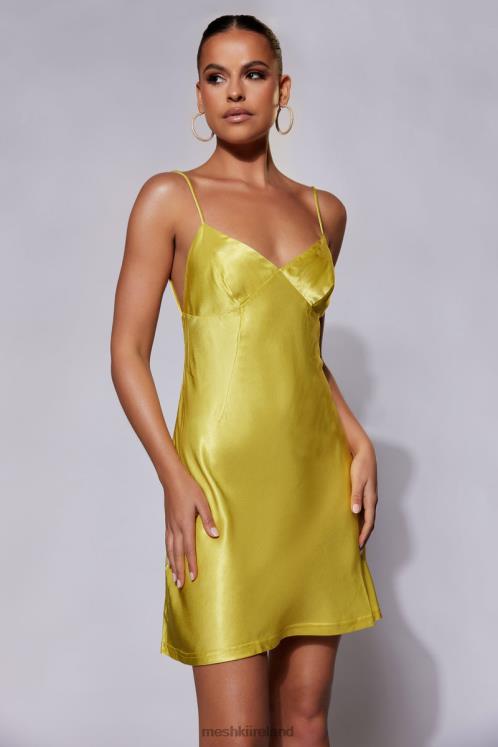 Meshki Porter Mini Slip Dress Clothing Chartreuse 6DX22673