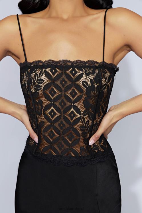 Meshki Quincy Lace Mini Dress Clothing Black 6DX22643