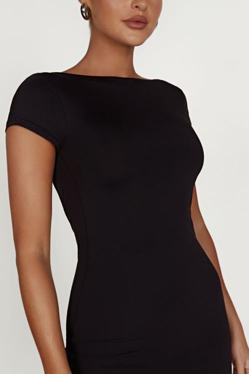 Meshki Reyna Recycled Nylon Backless Mini Dress Clothing Black 6DX22495