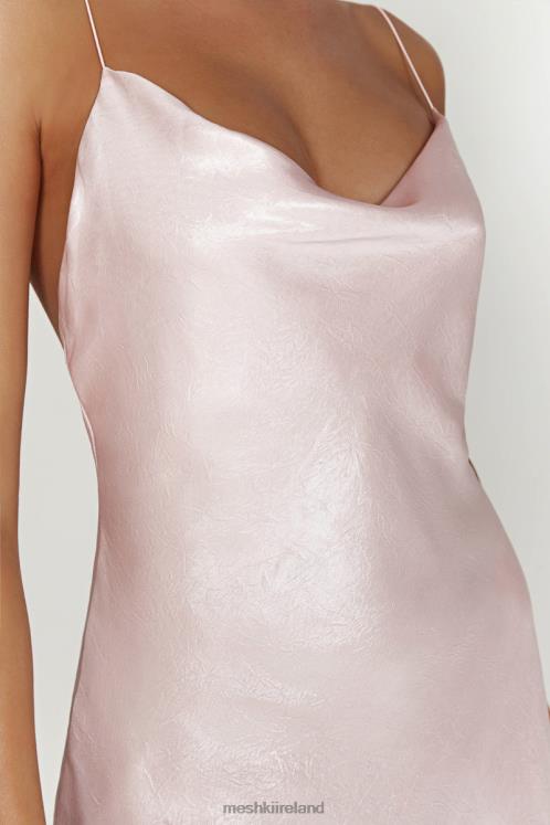 Meshki Rhea Cowl Mini Dress Clothing Blush Pink 6DX22542