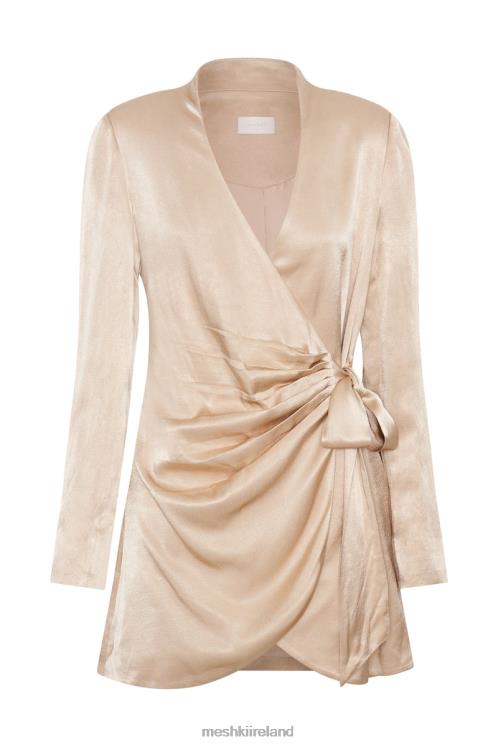 Meshki Saira Tie Up Mini Dress Clothing Wheat 6DX22655