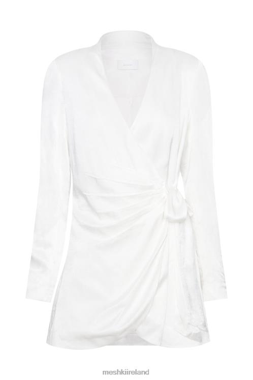 Meshki Saira Tie Up Mini Dress Clothing White 6DX22658