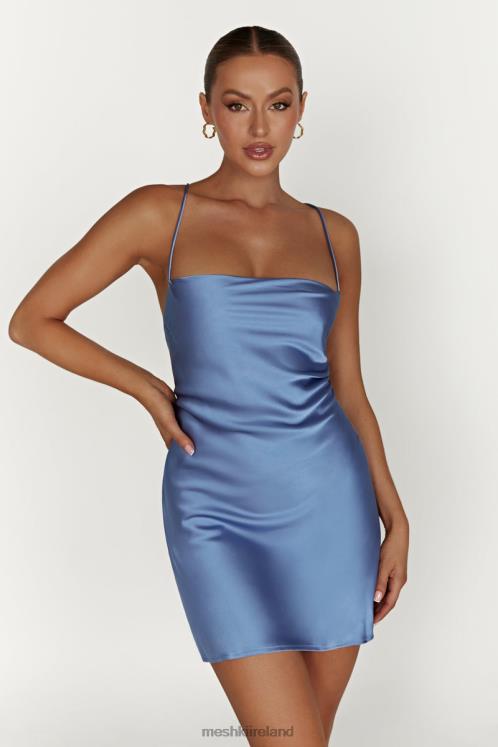 Meshki Sydney Mini Satin Dress Clothing Powder Blue 6DX22352