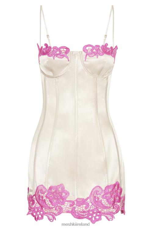 Meshki Tatiana Corset Mini Dress With Lace Clothing Nude 6DX22586