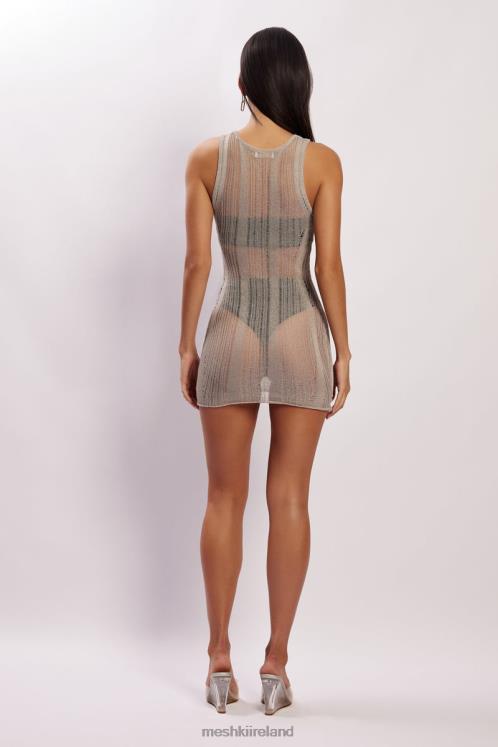 Meshki Valencia Mini Knit Dress Clothing Grey 6DX22540