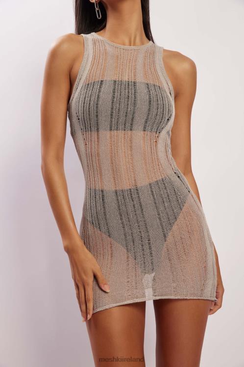 Meshki Valencia Mini Knit Dress Clothing Grey 6DX22540